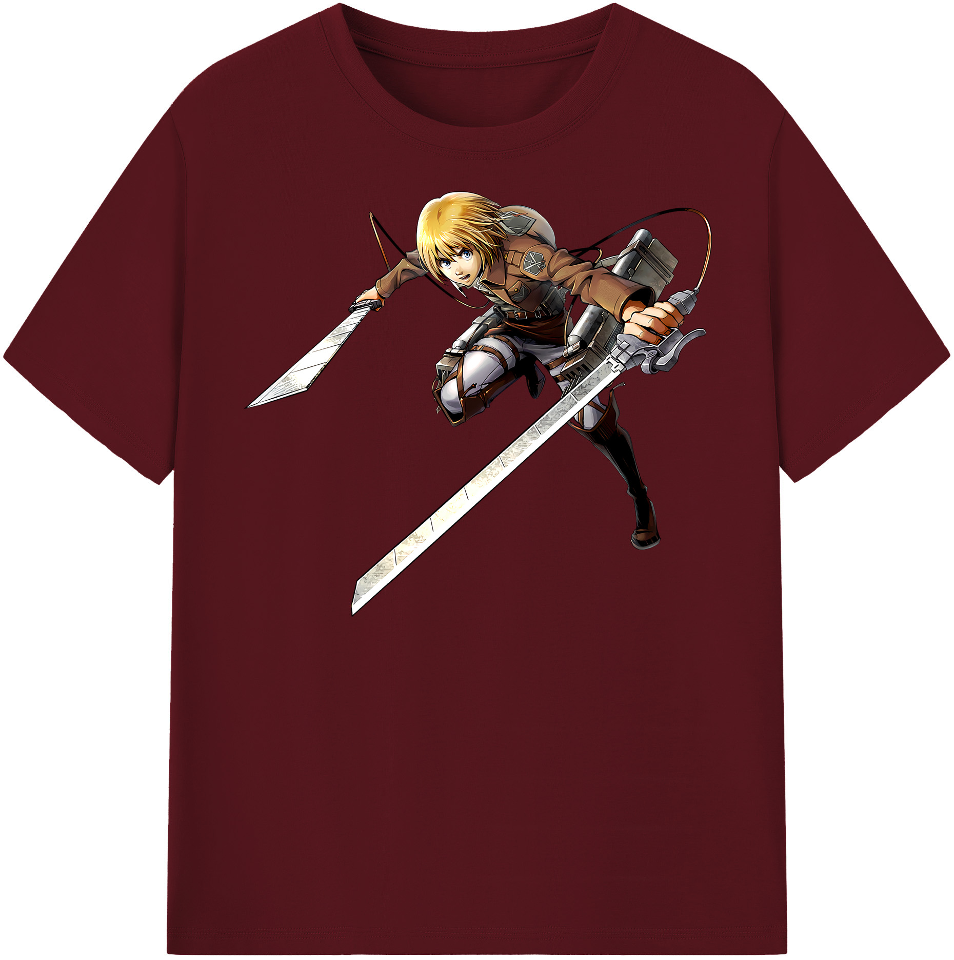 （画像用） 進撃の巨人 アルミン·アルレルト Attack on Titan Armin Arlert 綿100％半袖Tシャツ（フロントプリント）